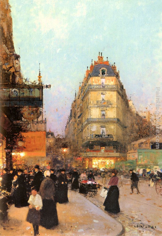 Les Grands Boulevards painting - Luigi Loir Les Grands Boulevards art painting